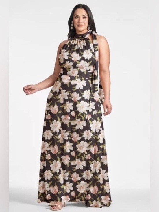 Sachin + Babi Dresses & Skirts - Sachin & Babi Floral Ebony Garden Kayla Halter Gown